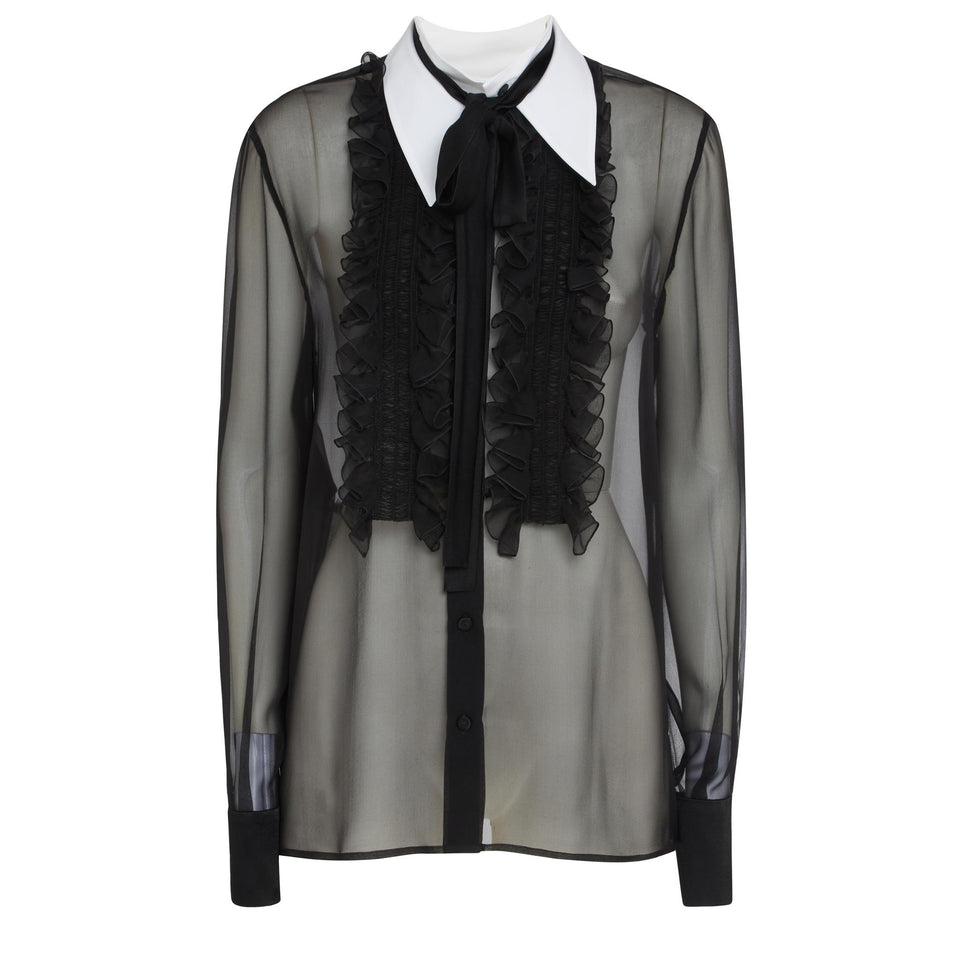 Camicia in seta nera