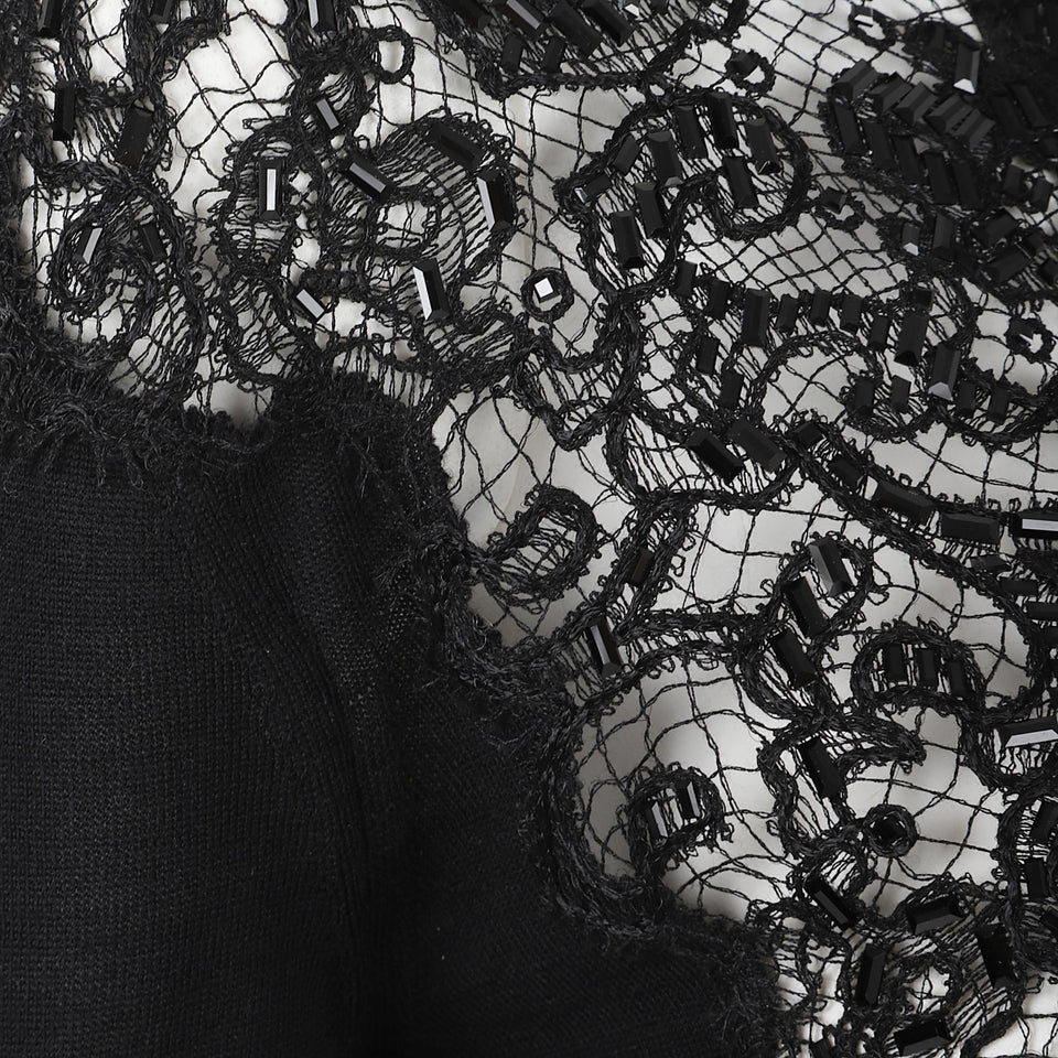 Maglia in lana nera D475M303 APCTLVN95708 ERMANNO SCERVINO