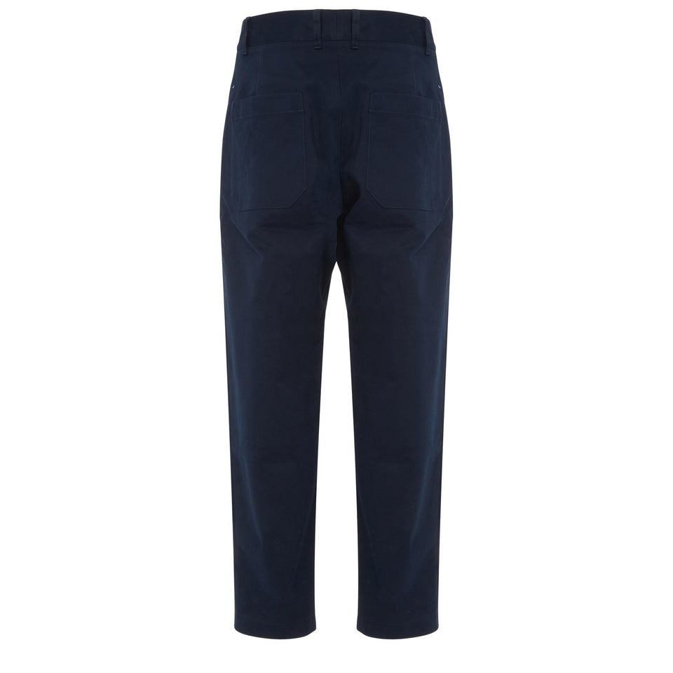 Blue cotton trousers
