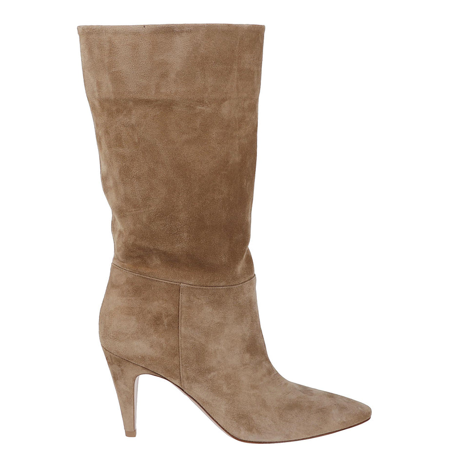 Stivaletto ''Elise'' in camoscio beige G72975 85RICCASCAMEL GIANVITO ROSSI