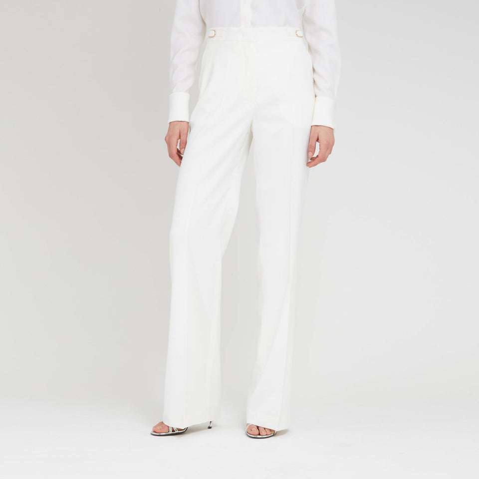 "Vesta" trousers in ivory wool