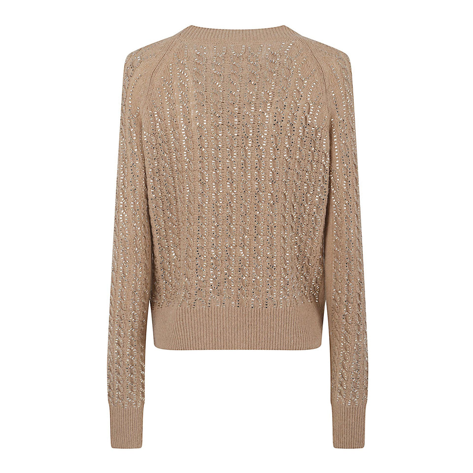 Maglia in lana beige D475M701 CTBBW51213 ERMANNO SCERVINO