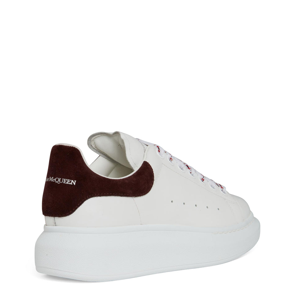 Sneakers oversize in pelle bianca e marrone 718139 WIE988719 ALEXANDER MCQUEEN