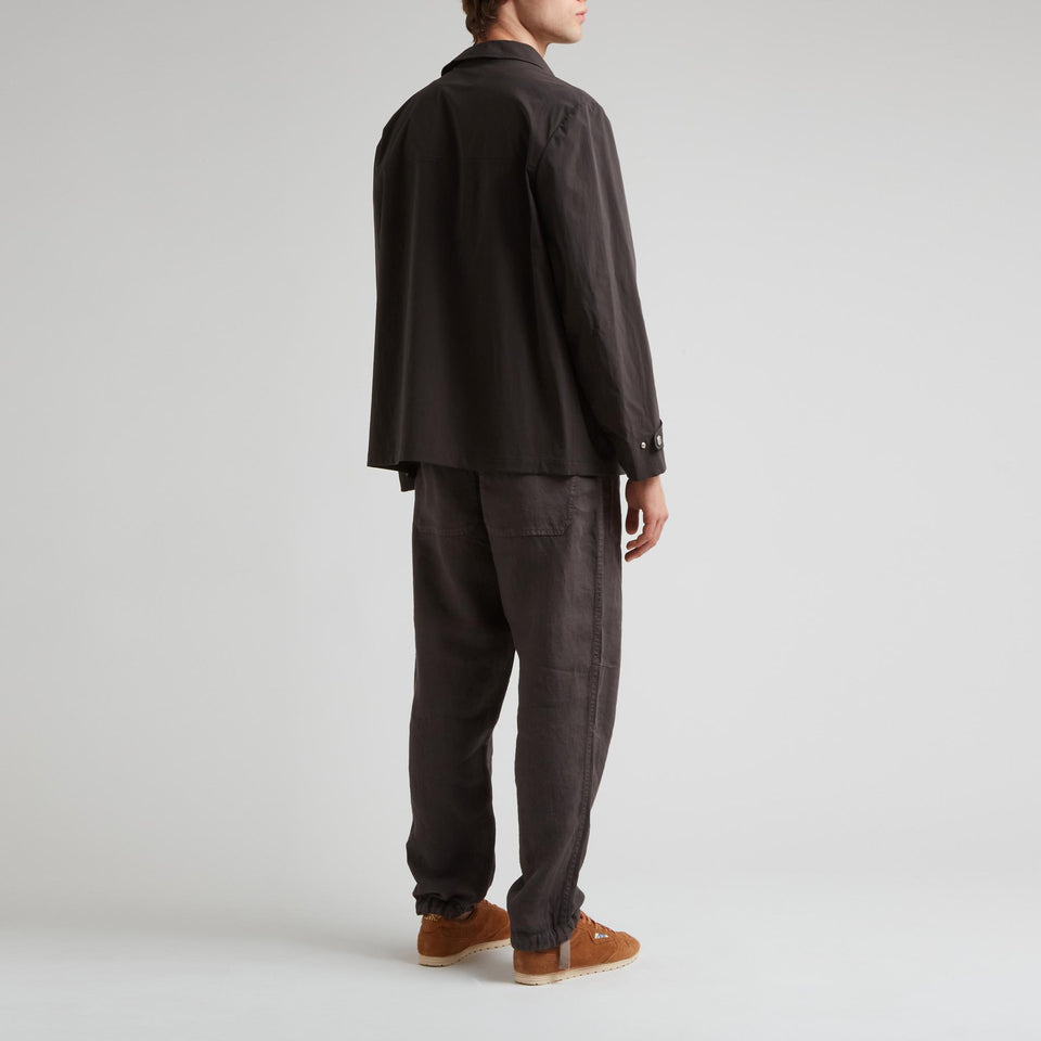 Brown water-repellent cotton jacket