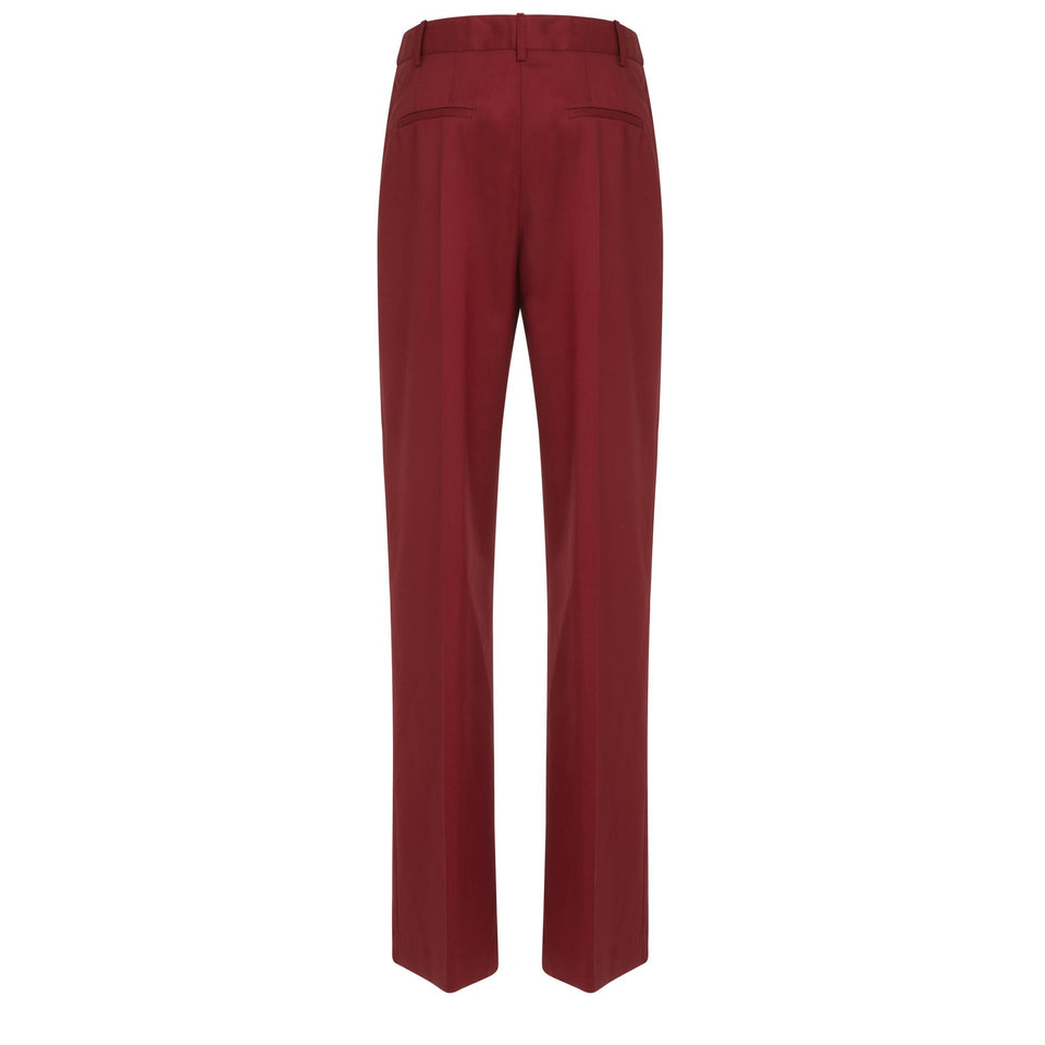 Pantalone "Sbiru" in lana rosso