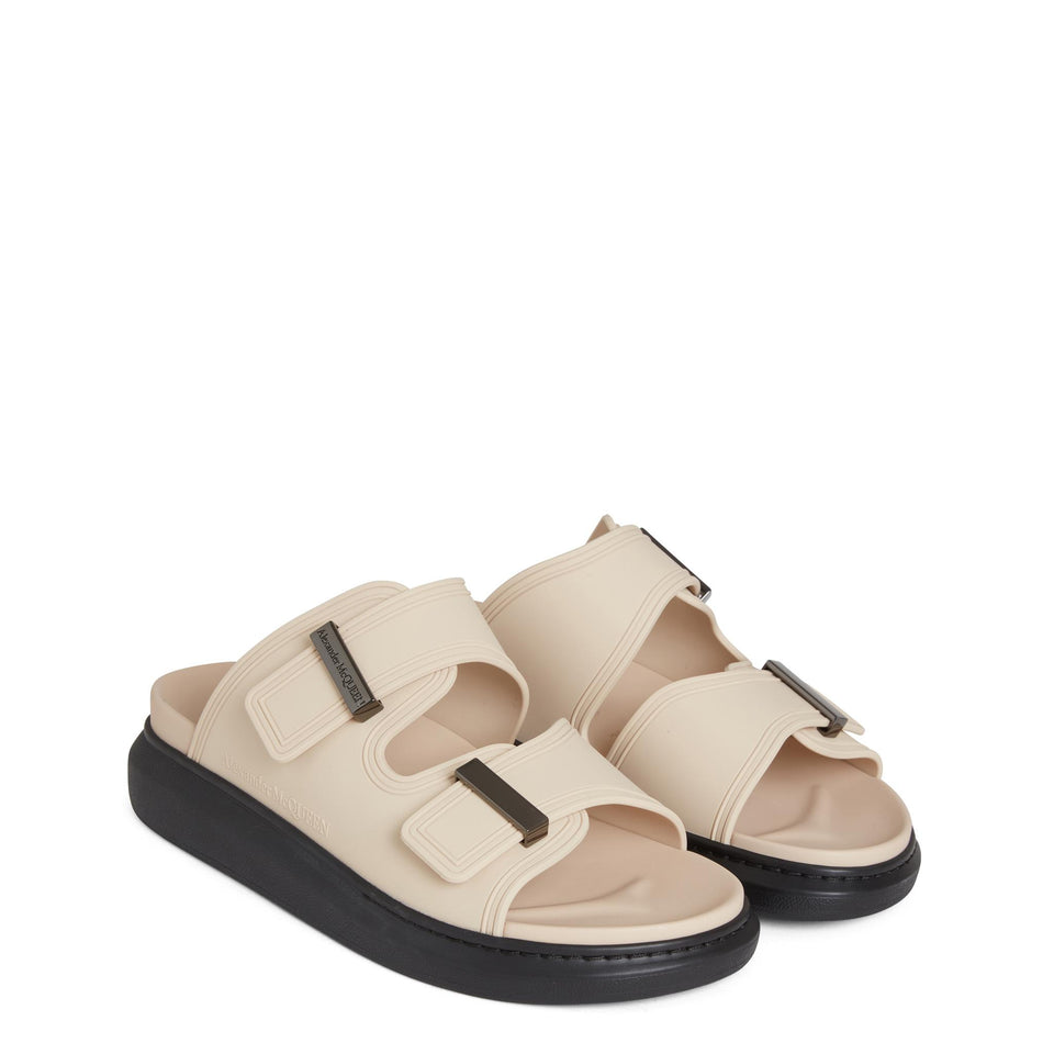 Sandali ''Hybrid'' in gomma beige 663563 W4Z532405 ALEXANDER MCQUEEN