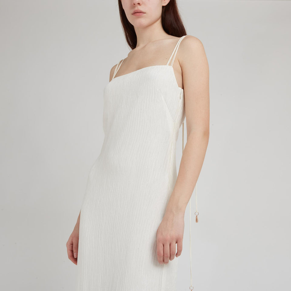 "Avebury" dress in ivory silk