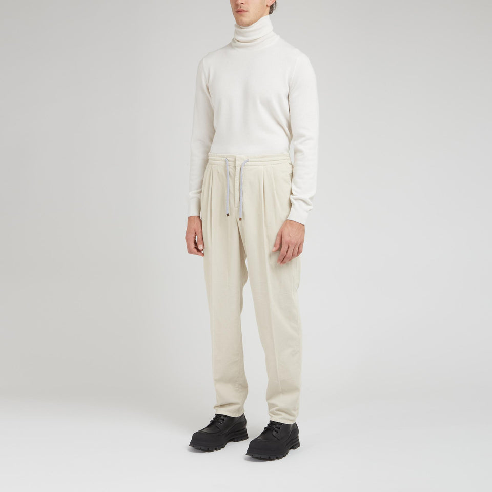 Maglia in cashmere beige