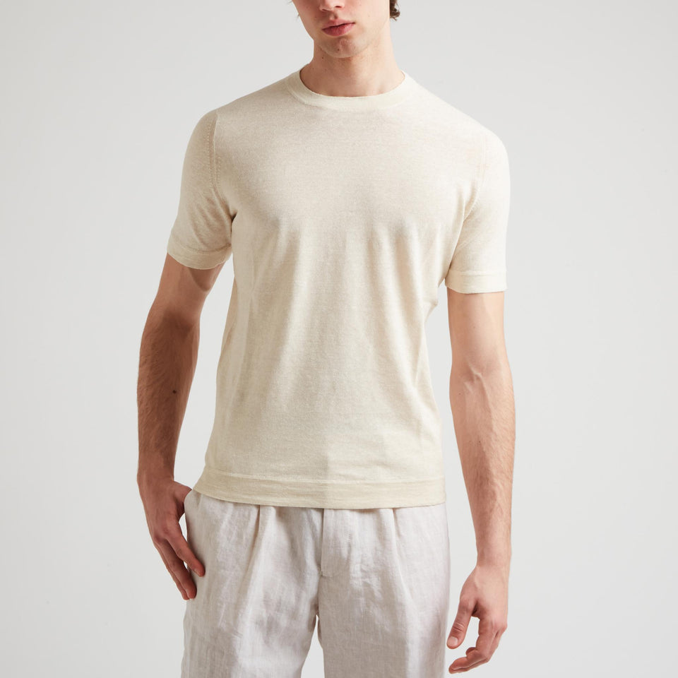 Maglia in cashmere beige