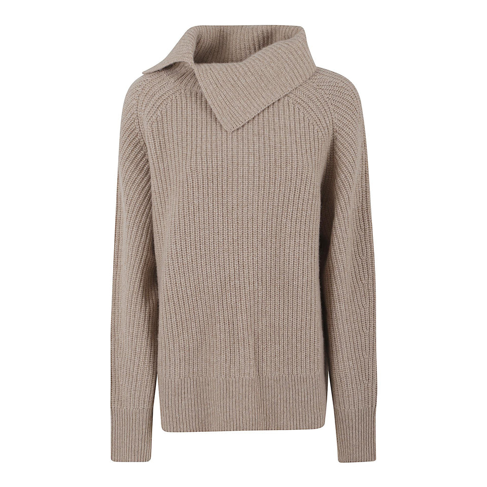 Maglia "Cecil" in cashmere beige CECIL BEIGE LOULOU STUDIO