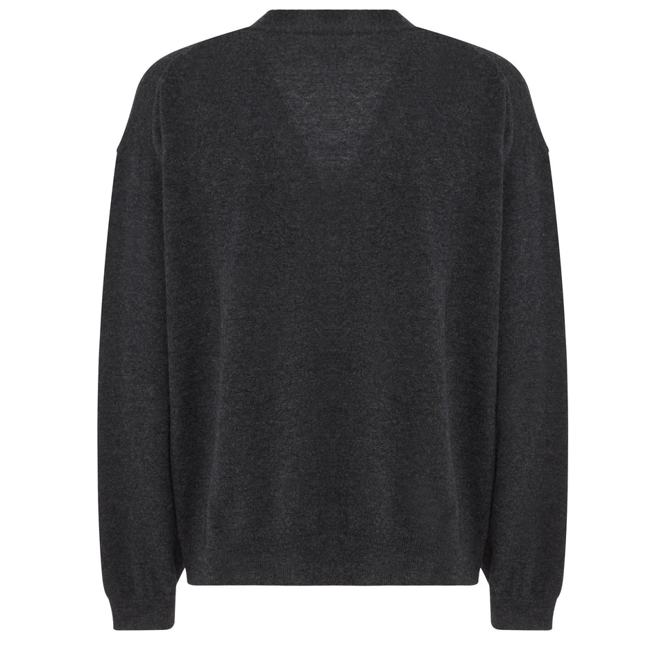 Cardigan in lana grigio