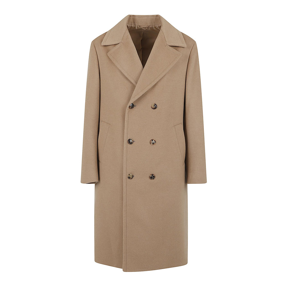Cappotto doppio petto in cashmere beige FW25C61L700 CAM BRETT JOHNSON