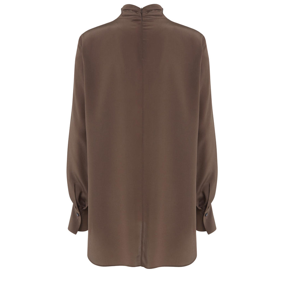 Brown fabric sweater