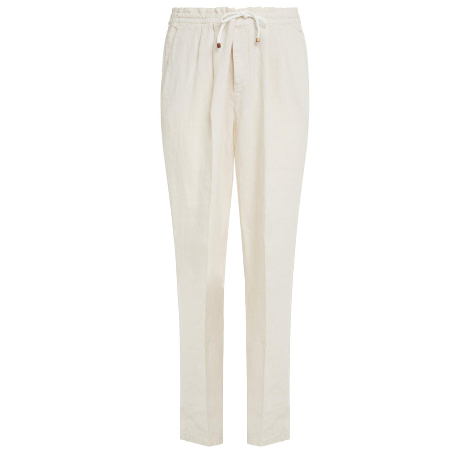Pantalone chino in cotone bianco