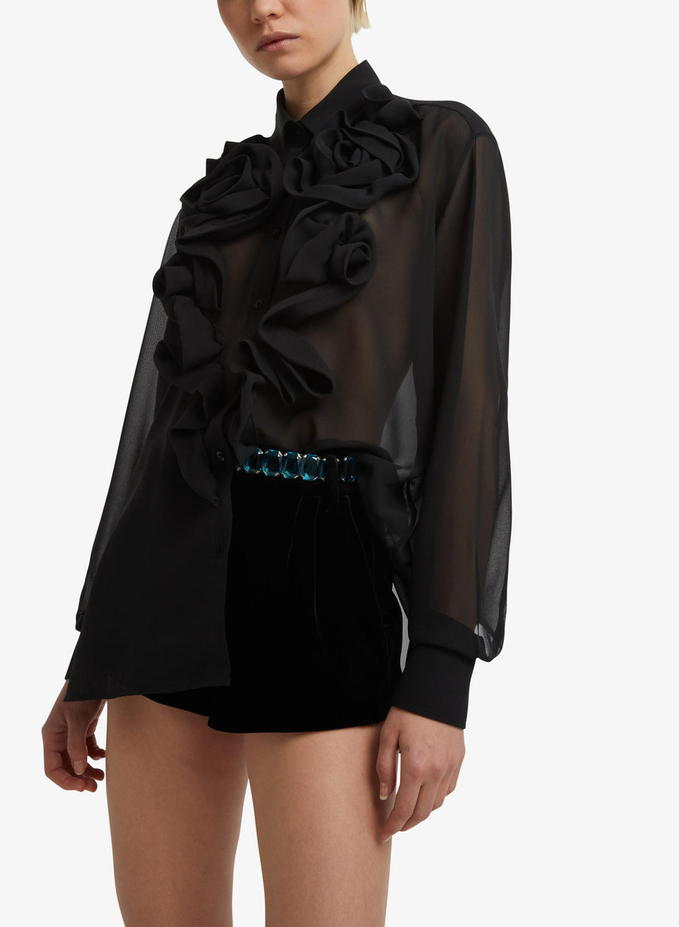 Camicia in seta nera - GIO MORETTI