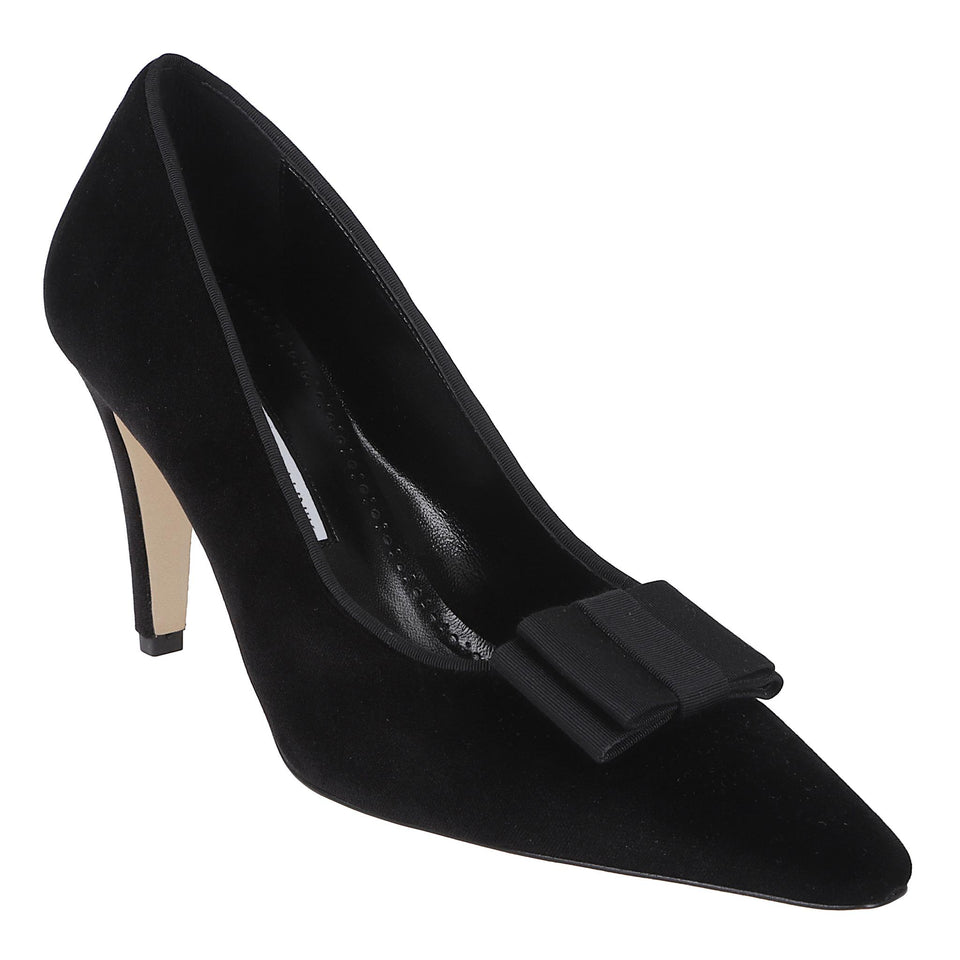 Decolletè "Readorhi" 90 in velluto nera 325-3131 BLCK MANOLO BLAHNIK