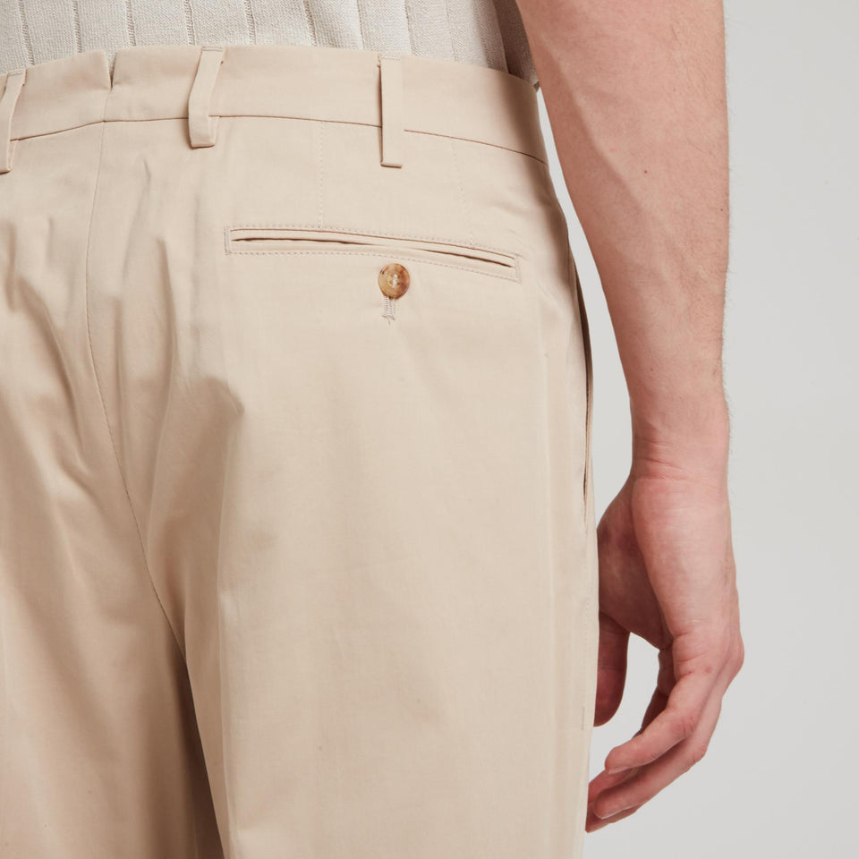 Beige cotton trousers
