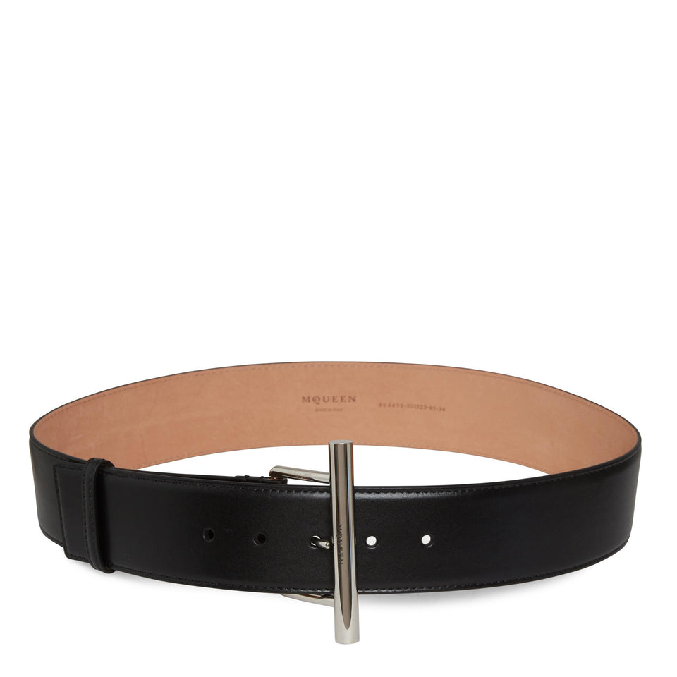 Cintura in pelle nera