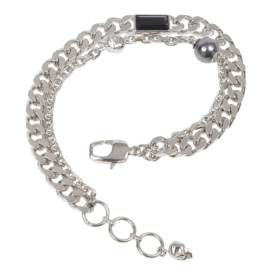 Bracciale in metallo argento 846584 J161E1212 ALEXANDER MCQUEEN