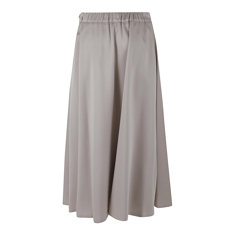 Gonna lunga in tessuto perla M0H38G3679 C2076 BRUNELLO CUCINELLI