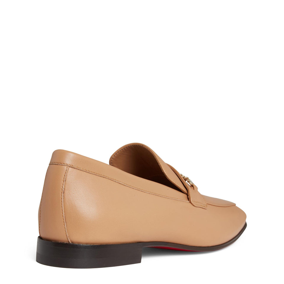 Mocassino "MJ" in pelle beige 1240339 7010 CHRISTIAN LOUBOUTIN