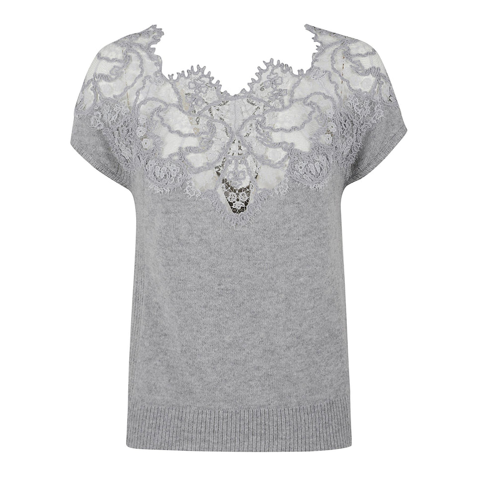 Maglia in lana grigia D475L339 APPYUM2921 ERMANNO SCERVINO