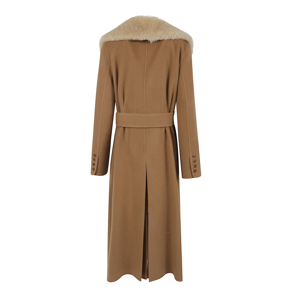 Cappotto in lana marrone D476D726 MTVDXM4717 ERMANNO SCERVINO
