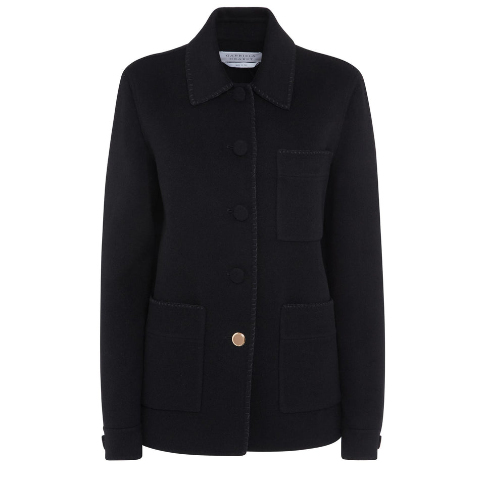Chore jacket "Ulu" in cashmere nera