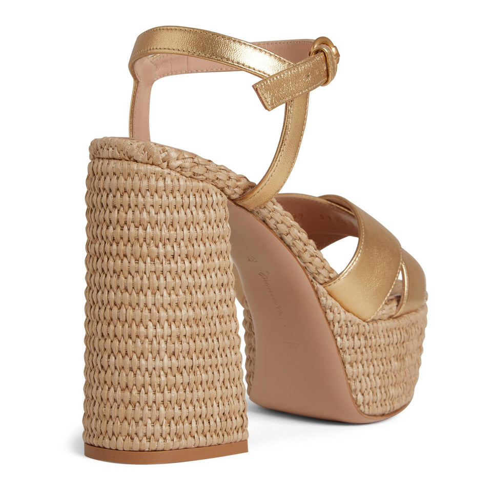 Sandalo ''Bebe'' in nappa marrone G31522 70RICNWAMENA GIANVITO ROSSI