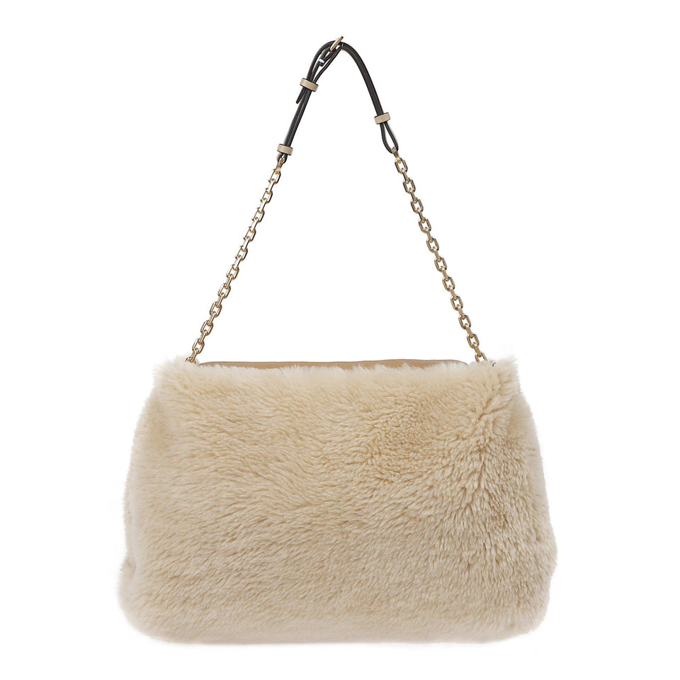 Borsa in sherling bianca D473S700 LQOB4751 ERMANNO SCERVINO