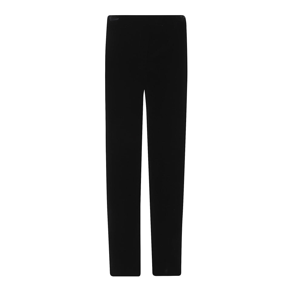 Pantalone in velluto nero 848860 QEAGW1000 ALEXANDER MCQUEEN