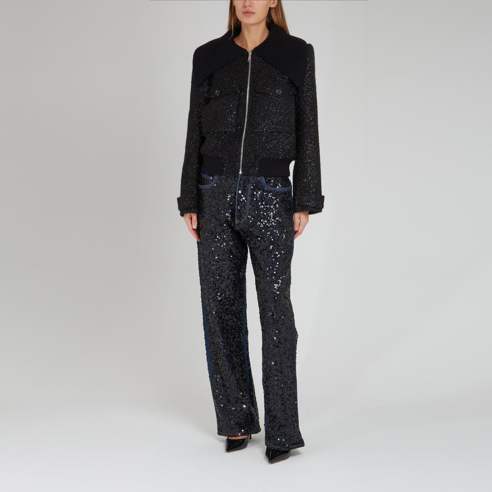 Giacca in tweed nera