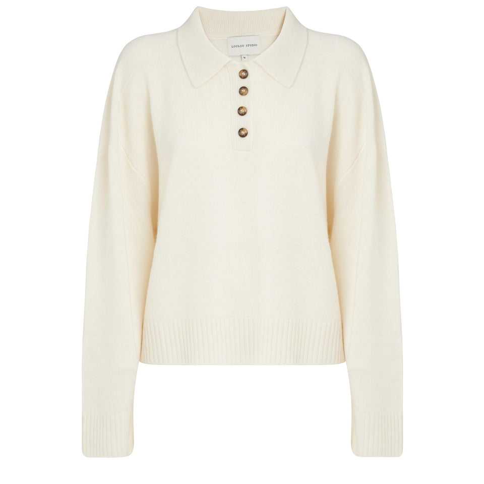 Maglia "Homere" in cashmere bianca