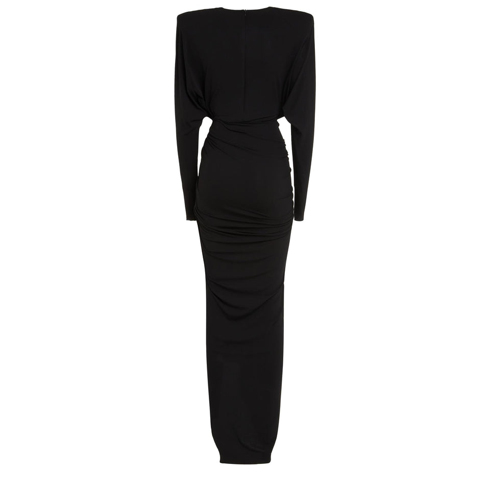 Abito lungo in tessuto nero