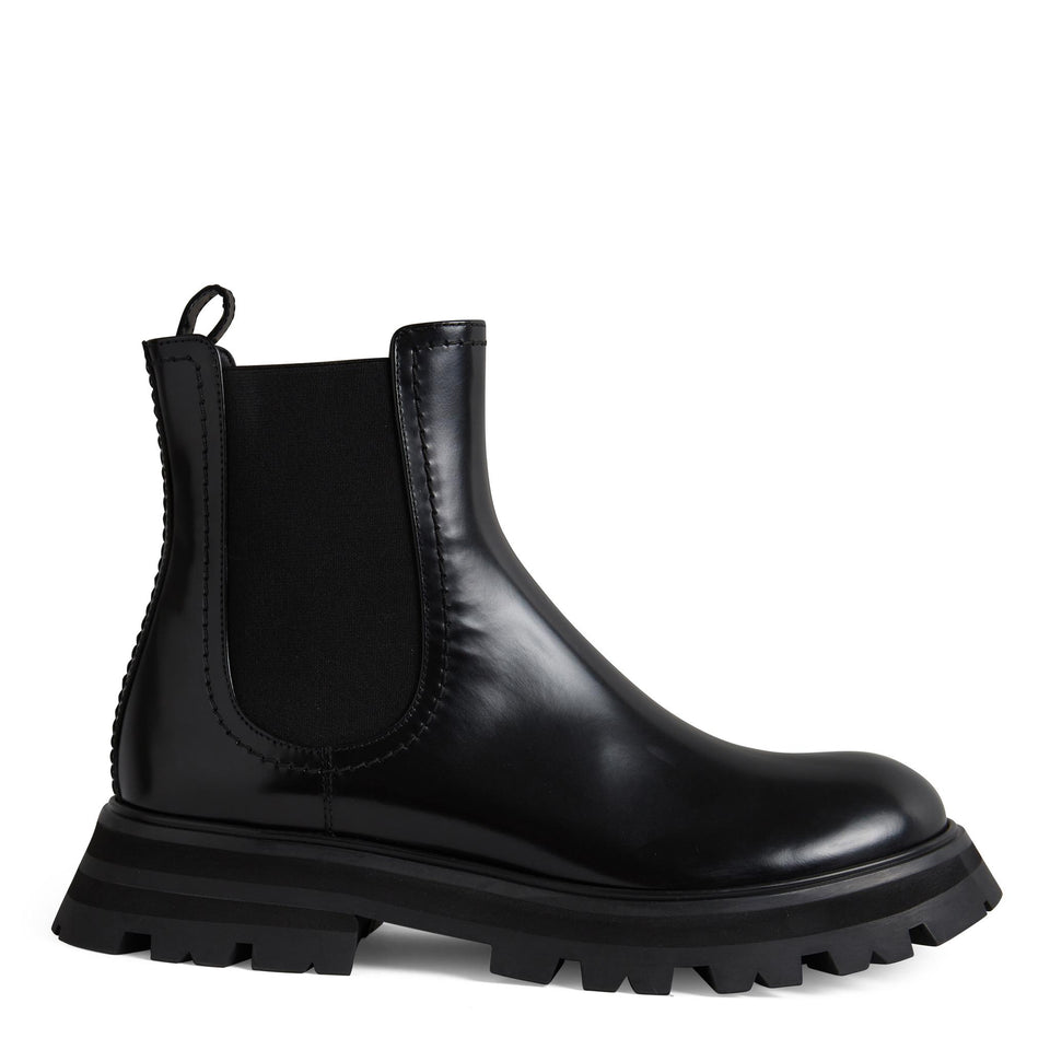 Stivaletto in pelle nero 757487 W1DU11000 ALEXANDER MCQUEEN
