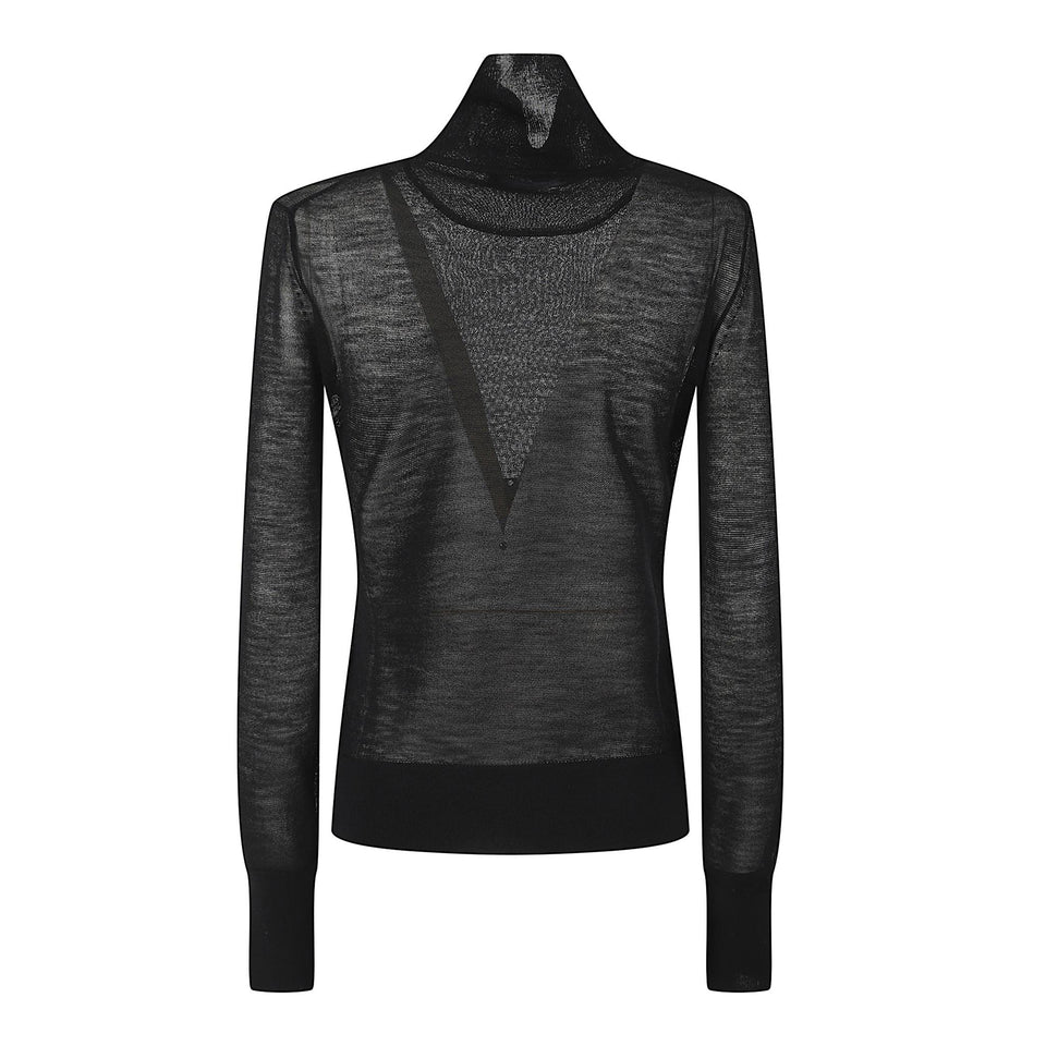 Maglia in lana nera D475M714 EPK95708 ERMANNO SCERVINO