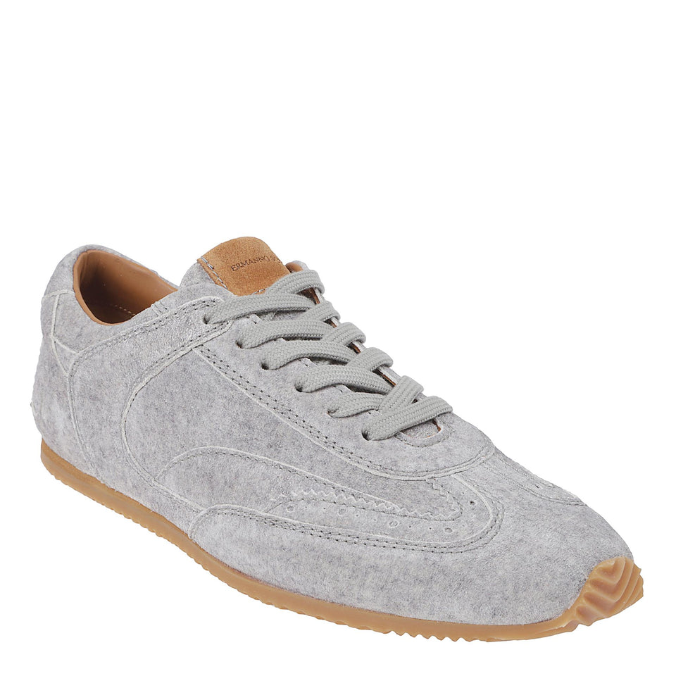 Sneakers in suede grigie D478Z400 JTIS4717 ERMANNO SCERVINO