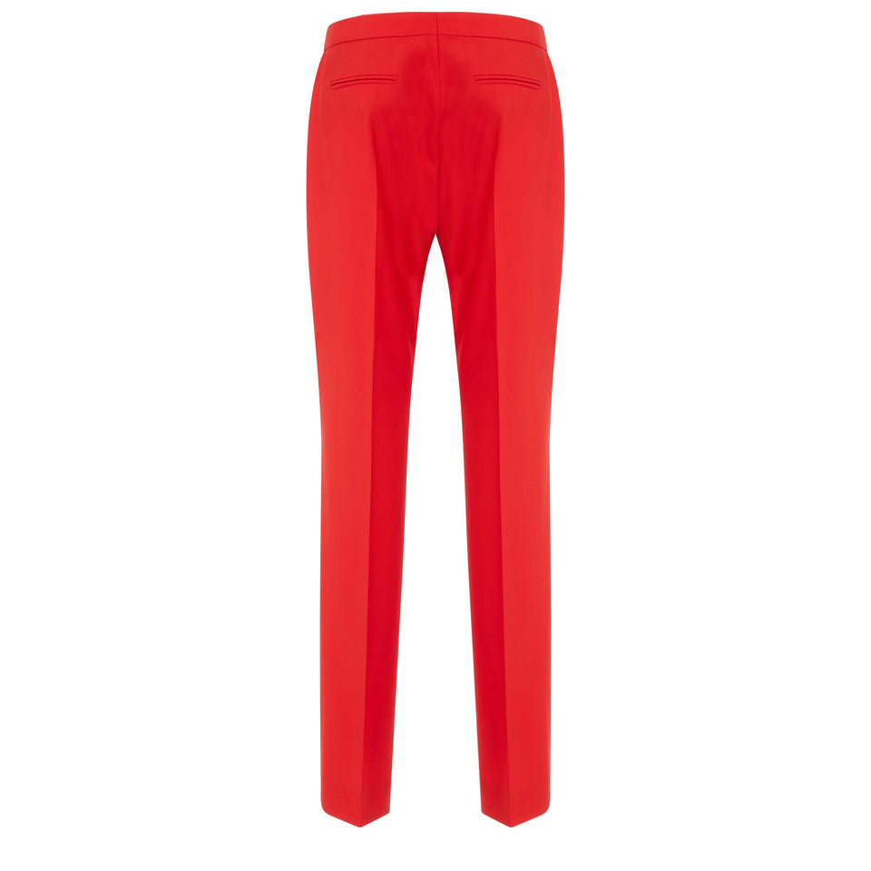 Pantalone in lana rosso