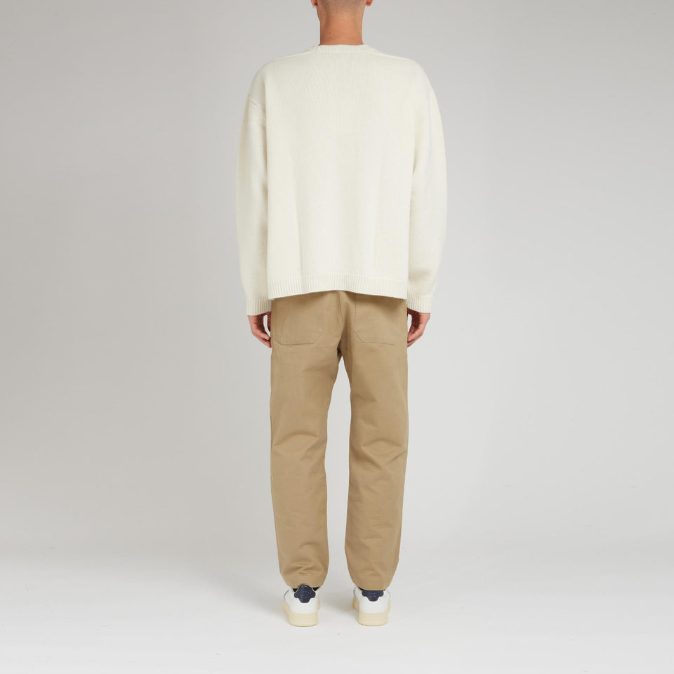 White wool sweater