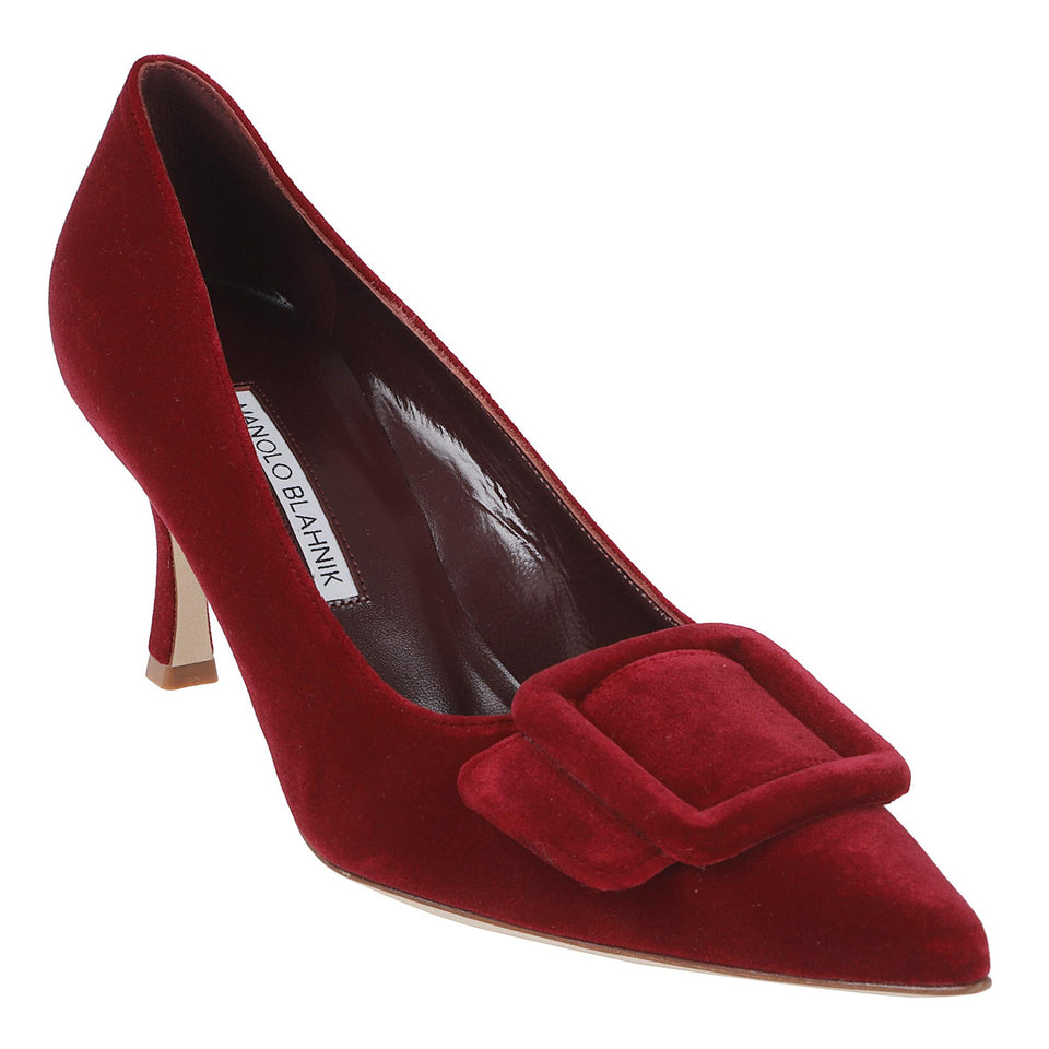 Decolletè "Maysale" 70 in velluto rossa 225-1992 DRED MANOLO BLAHNIK