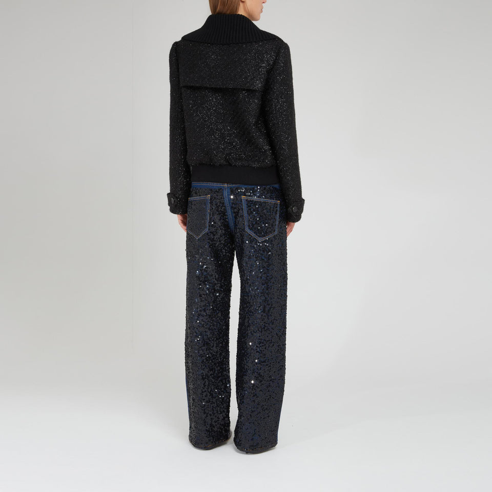 Giacca in tweed nera