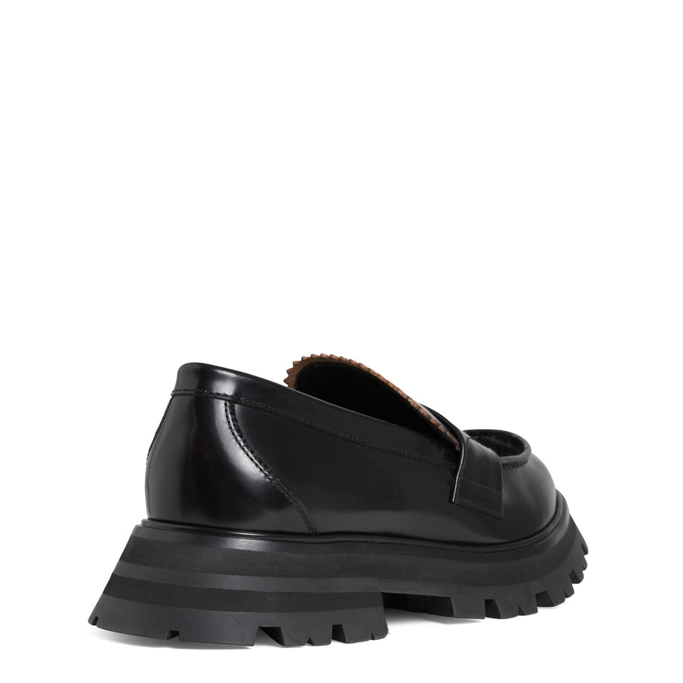 Mocassino ''Wander'' in pelle nero 666328 WHZ801000 ALEXANDER MCQUEEN