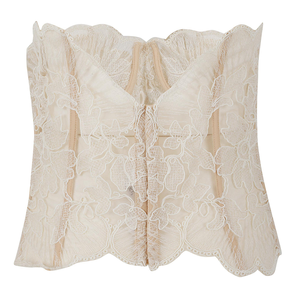 Top in pizzo bianco D472L725 ZEQ10701 ERMANNO SCERVINO