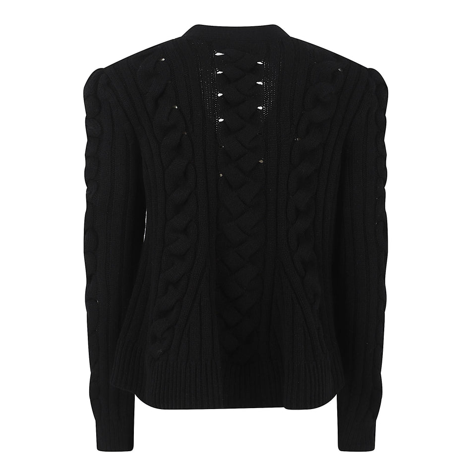 Cardigan in lana nero 848812 Q1BE11000 ALEXANDER MCQUEEN