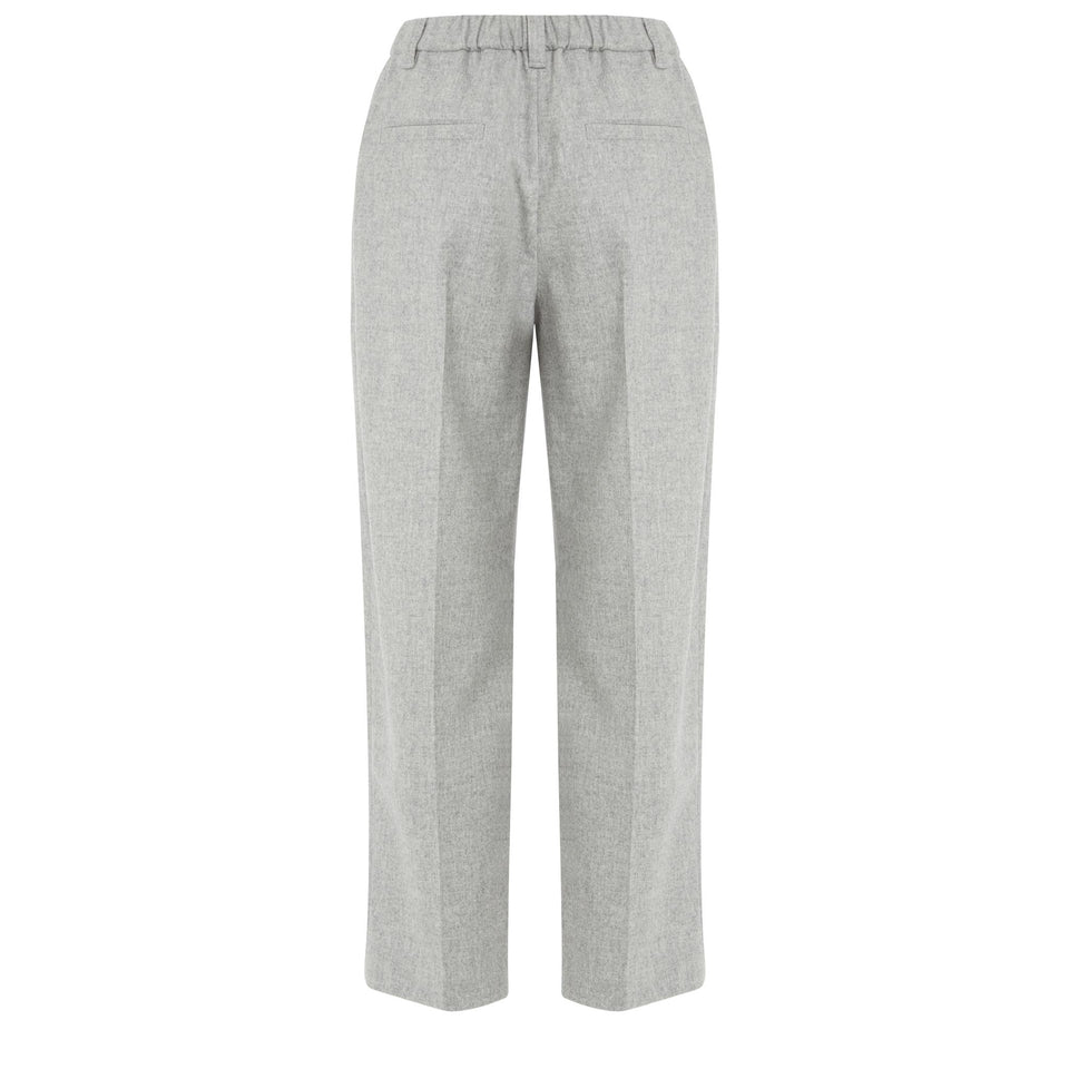 Pantalone in lana grigio