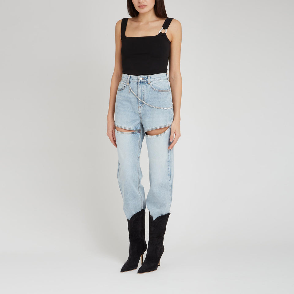 Canotta in tessuto nera