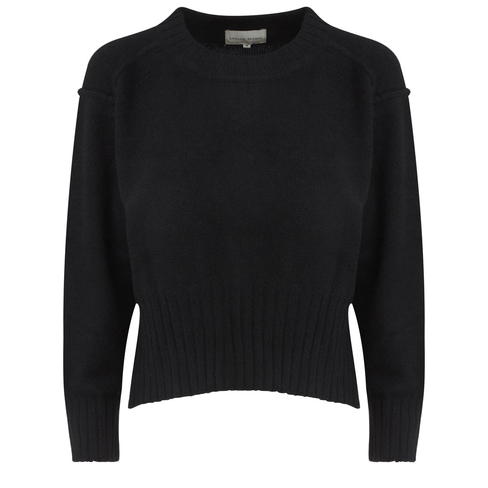 "Lian" black cashmere sweater