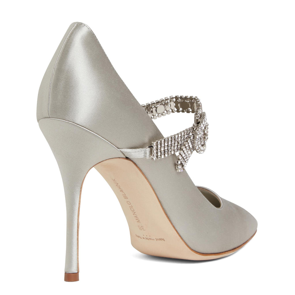 Decolletè "Hamedi" 105 in satin grigia 424-1926 0001 MANOLO BLAHNIK