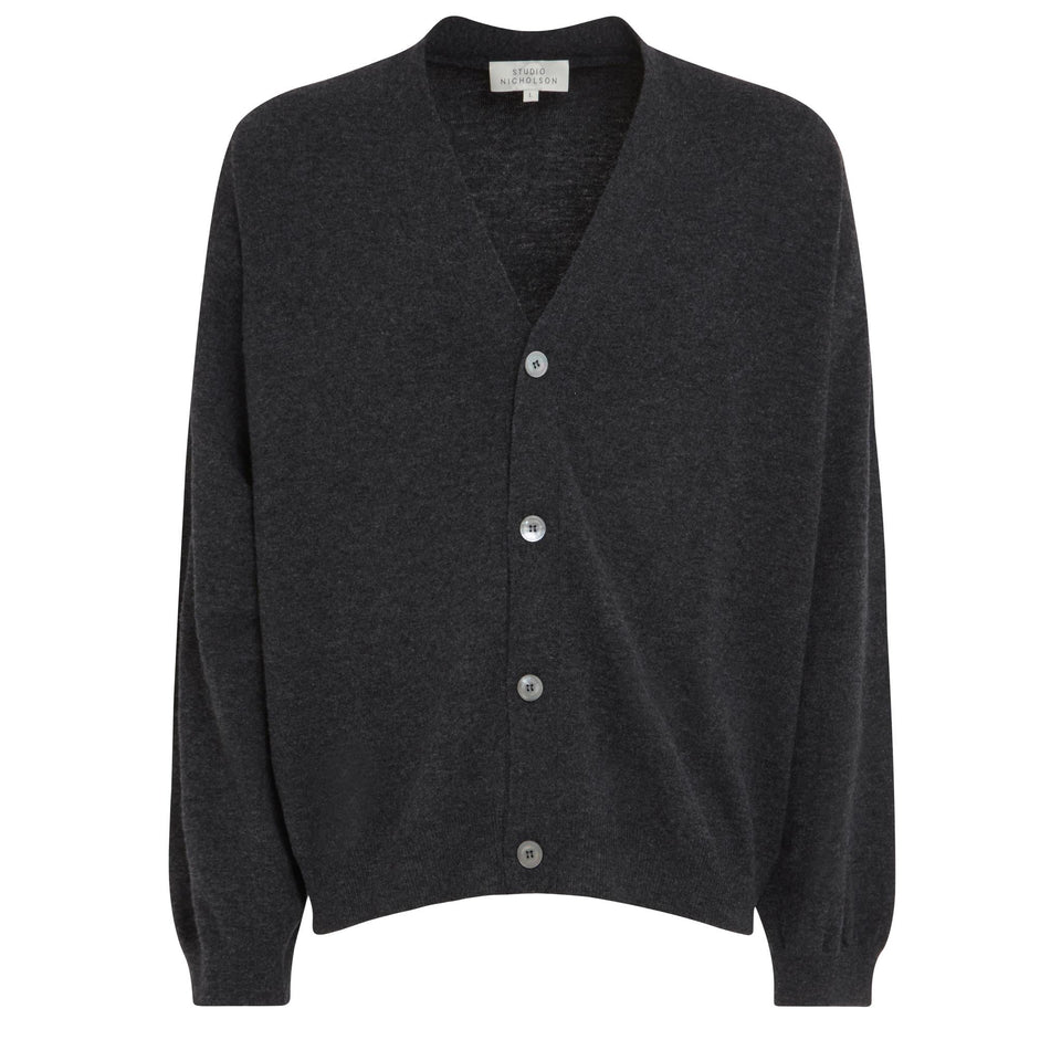 Cardigan in lana grigio