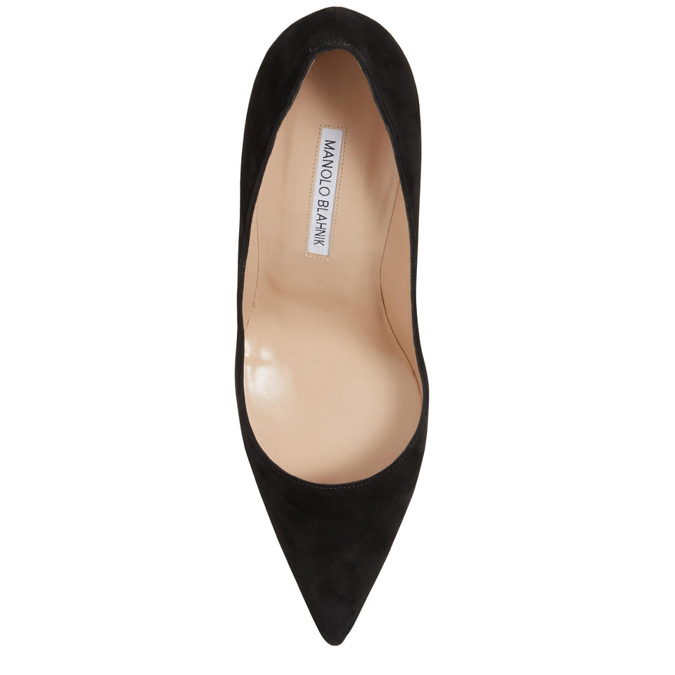 Decolletè "BB" 105 in suede nera 9XX-0417 0016 MANOLO BLAHNIK